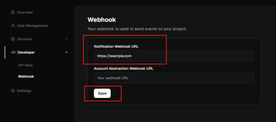 Webhook Configuration